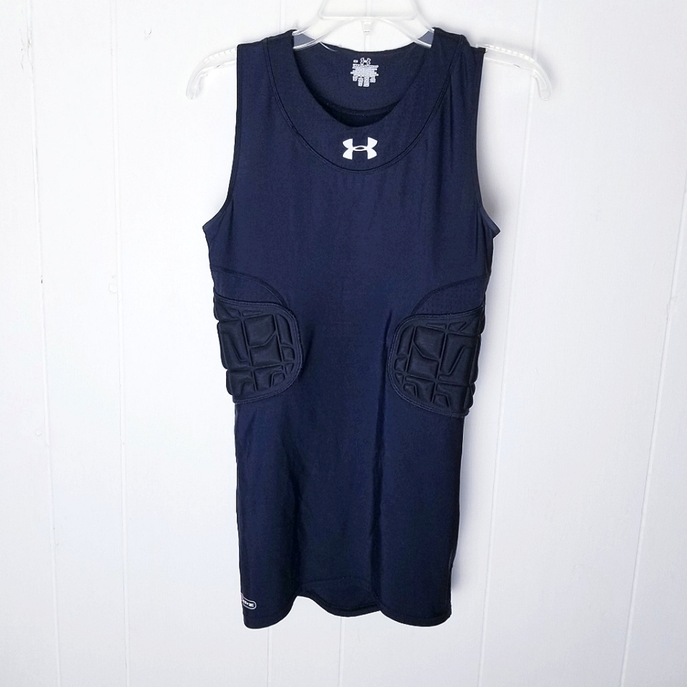 Under Armour MPZ Men’s Padded Protector Tank MD Football Compression Rib Chest
